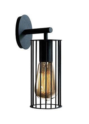 Бра под одну лампу е27 msk electric malta настенный светильник в стиле лофт nl 1020 bk черный