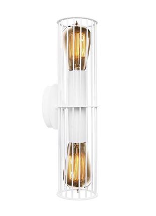 Бра под две лампы е27 msk electric malta настенный светильник в стиле лофт nl 1040 wh