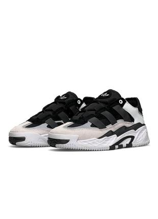 🌸женские кроссовки кроссовки adidas originals niteball white grey black w / демисезонные / весенние, летние, осенние / текстиль, кожа, замша /