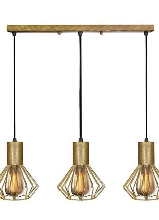 Светильник лофт msk electric diadem подвесной на планке бронза nl 2215-3 bn