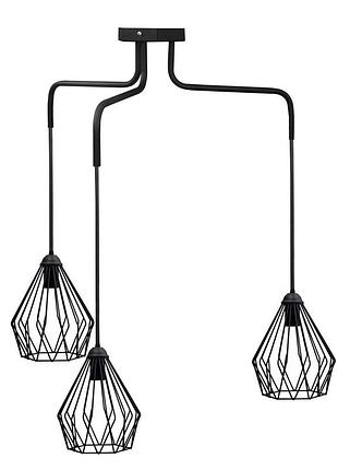 Люстра підвісна в стилі лофт на три плафони msk electric silvia nl 105371-3