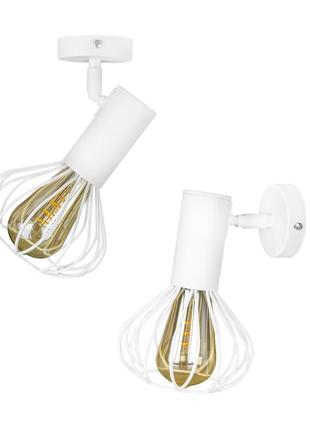 Светильник лофт настенно-потолочный msk electric lotus nl 14151-1 wh