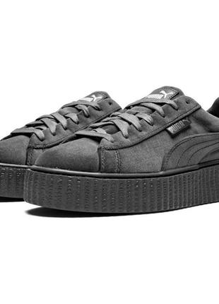 Кеды графит puma x fenty creeper velvet