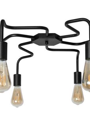 Люстра лофт msk electric laminari стельова на шість ламп nl 17503-6 bk