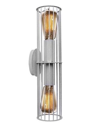 Бра под две лампы е27 msk electric malta настенный светильник в стиле лофт mr 1040 gr