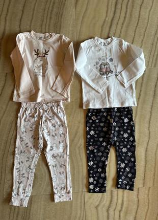 Коттоновые пижамы на рост 92
