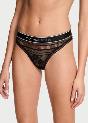 Мереживні трусики стрінги стринги з лого вікторія сікрет victoria´s secret