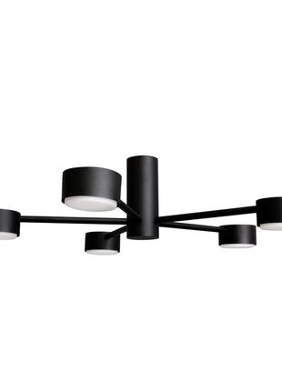 Люстра стельова msk electric copter на п'ять круглих плафонів під лампи gx53 чорна nl 8041-5 bk