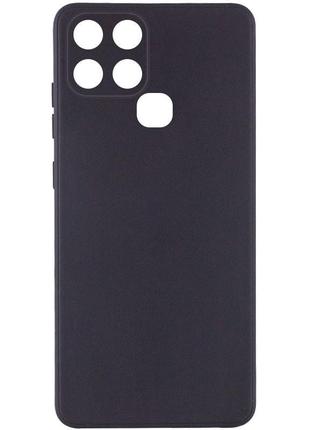 Чехол fiji style для infinix smart 6 (x6511 / x6511b / x6511e) силикон бампер с защитой блока камер черный