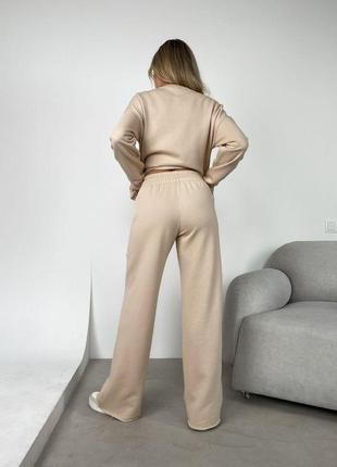 Костюм спортивный 2-ка бежевый 3-нитка mix cargo р.40-62 tevi