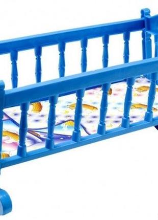 Кроватка для куклы барби s0013 качалка  ( s0013(blue))1 фото