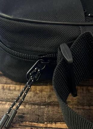 Черная мужская борсетка puma. сумка через плечо из плотной ткани.6 фото