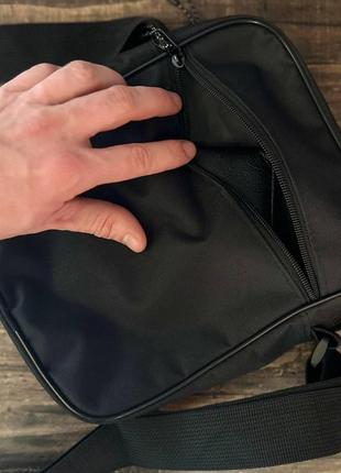 Черная мужская борсетка puma. сумка через плечо из плотной ткани.5 фото