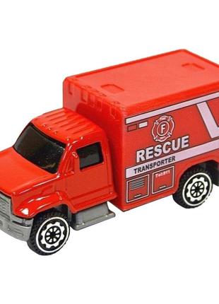 Машинка игрушечная спецтехника автопром 7637 масштаб 1:64, металлическая rescue