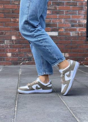 Женские кроссовки nike fencing flyknit wolf grey dark grey hair women beige white9 фото