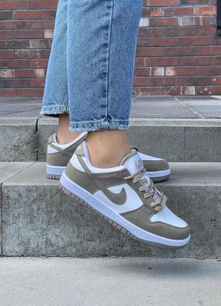 Женские кроссовки nike fencing flyknit wolf grey dark grey hair women beige white6 фото