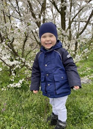 Теплая куртка для мальчика 98 см 3 года осень деми демисезонная теплая курточка softshell