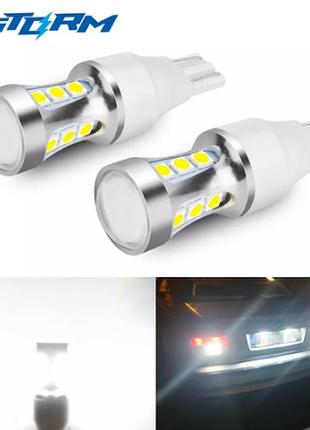 Светодиодная лампа led t15 w16w canbus + линза!