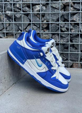 Женские кроссовки moon nike dunk low disrupt 2 white university blue