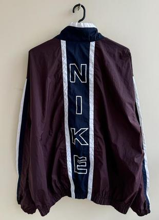 nike City вітровка вінтажна легка куртка бомбер чорна вишнева чоловіча l xl