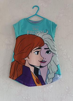Футболка frozen с анной и ельзой холодное сердце на девочку 2-3 года рост 92-98 см