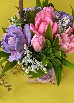 Букет из мыла. мыльный букет. цветы из мыла. мыльные цветы. мыло ручной работы.