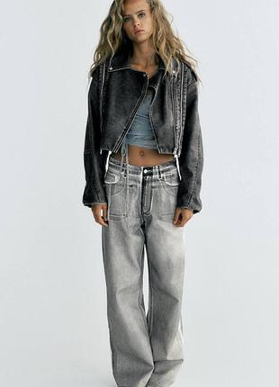 Косуха з потертостями zara
