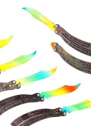 Сувенірний дерев'яний ніж "balisong — ultra" 312307, 5 шт.