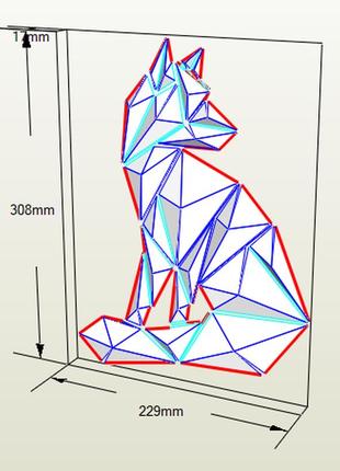Paperkhan конструктор из картона лиса лисица оригами papercraft 3d фигура развивающий набор антистресс2 фото