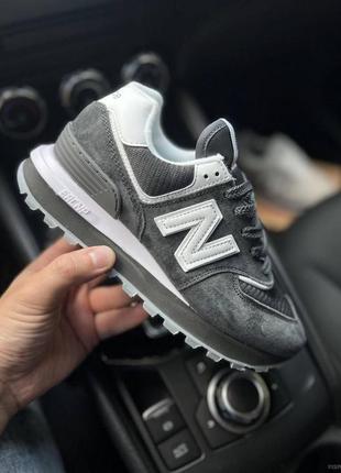 Женские кроссовки new balance 574 legacy gray & white