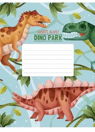 Зошит учнівський dino park 012-3227k-2 в клітинку на 12 аркушів1 фото