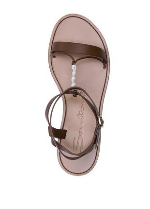Жіночі шкіряні сандалі santoni 41 розмір босоніжки італія на широкую ногу