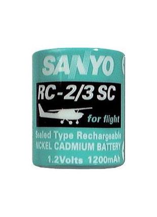 Аккумулятор промышленный sanyo rc-2/3 sc 1.2v 1200mah ni-cd
