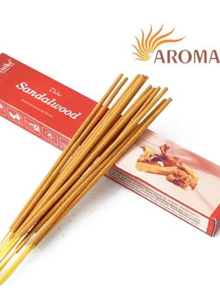Aromatica vedic sandalwood ароматичні палички сандалове дерево 15 грамів оливні пахощі