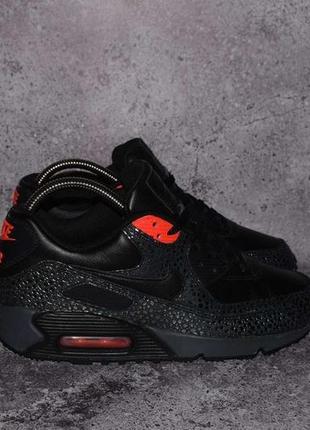 Nike air max 90 infrared safari (кожаные кроссовки найк аирмакс 95 97
