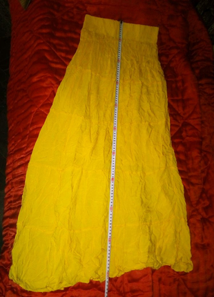 Желтая длинная юбка недорого2 фото