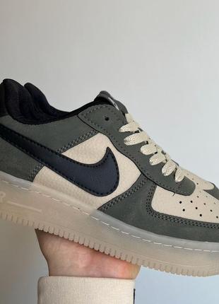 Женские кроссовки nike air force low khaki2 фото