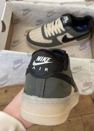 Женские кроссовки nike air force low khaki8 фото