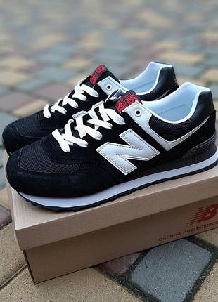 Чоловічі кросівки new balance 574 чорні  знижка sale | smb