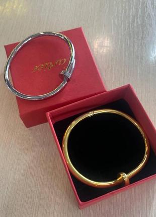 Cartier браслет цвяха в білому золоті або лимонному золоті / картка браслет цвяха позолота