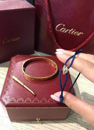 Картье брасле гвоздь и браслет нить желто-голубая / картье браслет и шелковый браслет