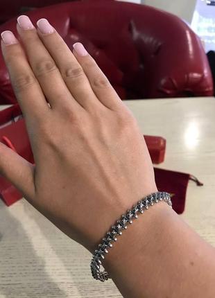 Брендовый браслет "зубчики" cartier под серебро / картье браслет с зубчиками