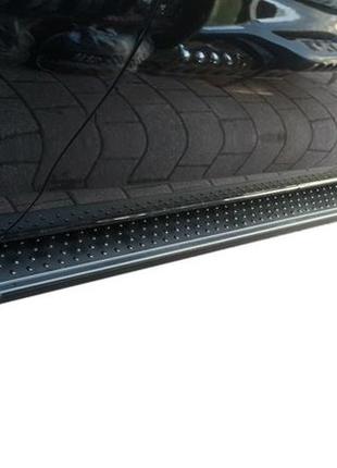 Боковые пороги mercedes vito / v w447 2014- allmond black (2 шт., алюминий) короткая (short) и средняя (long)