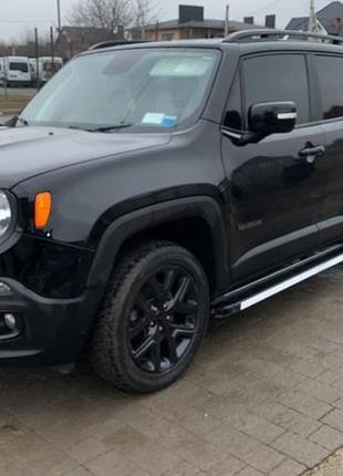 Боковые пороги jeep renegade maya v1 (2 шт., алюминий) erkul