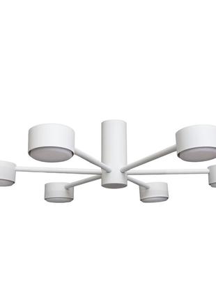 Люстра стельова msk electric copter на шість круглих плафонів під лампи gx53 nl 8041-6 wh білий