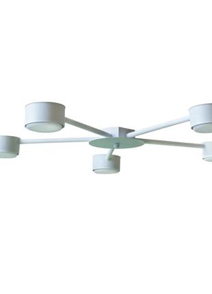 Люстра стельова msk electric copter на п'ять круглих плафонів під лампи gx53 nl 8040-5 wh білий