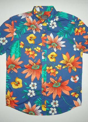 Сорочка гавайська primark regular fit cotton гавайка (s)