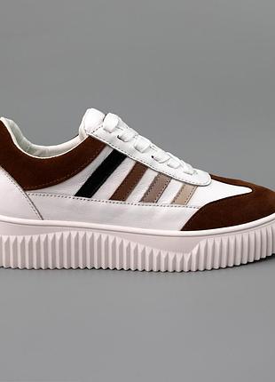 Кеды женские кожаные 590089 белые