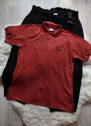 🧡💛💙 суперское поло puma терракотового цвета