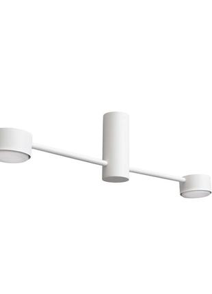 Люстра стельова msk electric copter на два круглі плафони під лампи gx53 біла nl 8041-2 wh